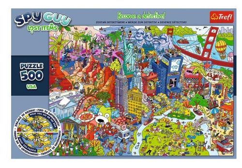 cumpără Puzzle Trefl 37480 Puzzle 500. Spy Guy Lost Items: USA în Chișinău 