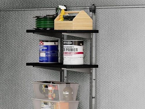купить Cтеллаж складской Keter 56122 Raft cu 3 polite 97x30cm Shelving Kit 100, negru в Кишинёве 
