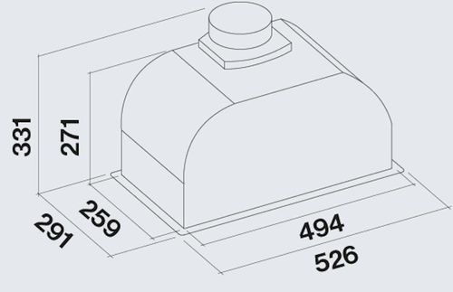 купить Вытяжка Falmec GRUPPO INCASSO EVO 50 E.P. Stainless Steel (with filter pack) в Кишинёве 