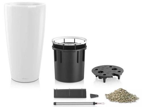 cumpără Ghiveci pentru flori Lechuza Rondo Premium 32, Shiny Taupe în Chișinău 