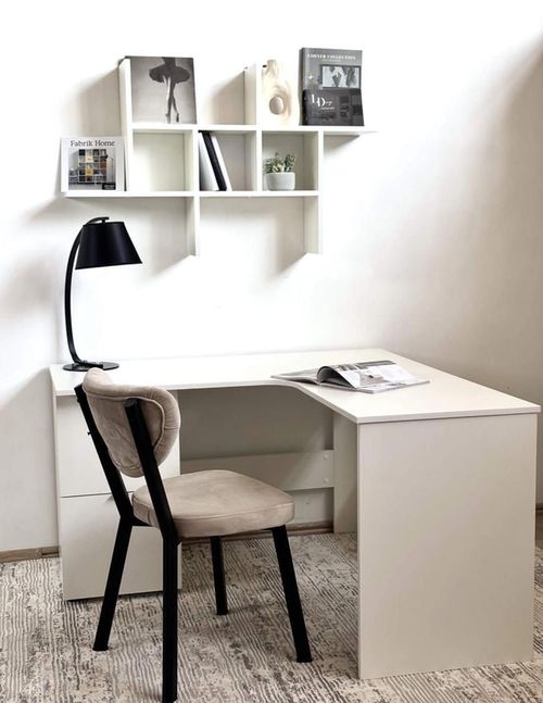 cumpără Masă de birou Fabrik Home Mateo, стол угловой 1300x750x1300 Белый ясень în Chișinău 