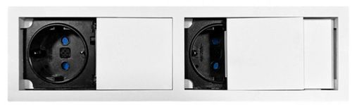 купить Розетка электрическая ASA Plastici 060.25F.00027 Versahit mono combi 2 sockets F Matt white в Кишинёве 