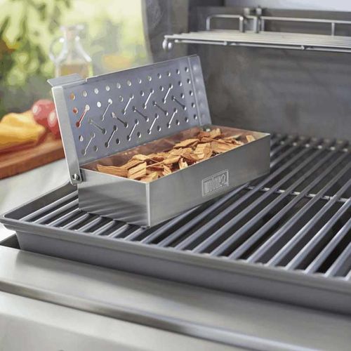 купить Товар для пикника Weber W7576 Smoker Box Inox, container pentru afumare cu aschii в Кишинёве 