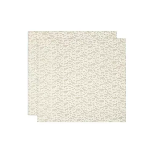 купить Аксессуар для пеленания Jollein 535-852-67043 Pelinci de muselina Animals Olive Green, 115x115cm, 2buc в Кишинёве 