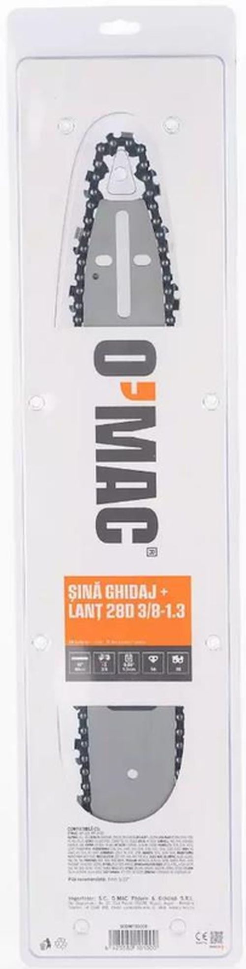 cumpără Accesoriu pentru fierăstrăie O'MAC Șină de ghidare și lanț pentru ferăstrău cu lanț 28D 3/8-1.3 în Chișinău 