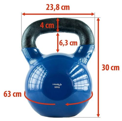 cumpără Ganteră HMS 3955 Gantera Vin-Bell otel/vinil 32kg KNV (blue) în Chișinău 