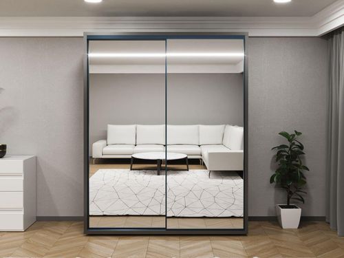 купить Шкаф Bayro Parma 1800x2250x600 антрацит, купе в Кишинёве 