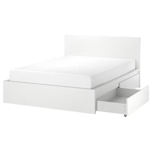 cumpără Pat Ikea Malm/Luroy 2 cutii depozitare 180x200 (Alb) în Chișinău 