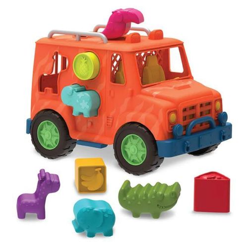 cumpără Puzzle Battat BT1029Z Sortator Jeep, orange, cod 60399 în Chișinău 