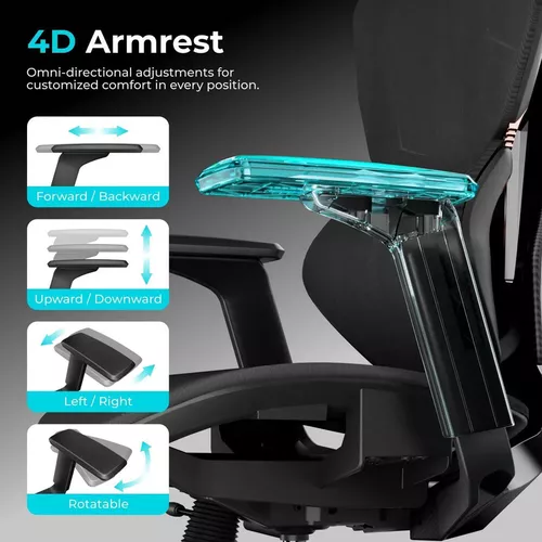 купить Офисное кресло Lumi LV-CH09-8, 4D Armrest, Breathable Mesh Back в Кишинёве 