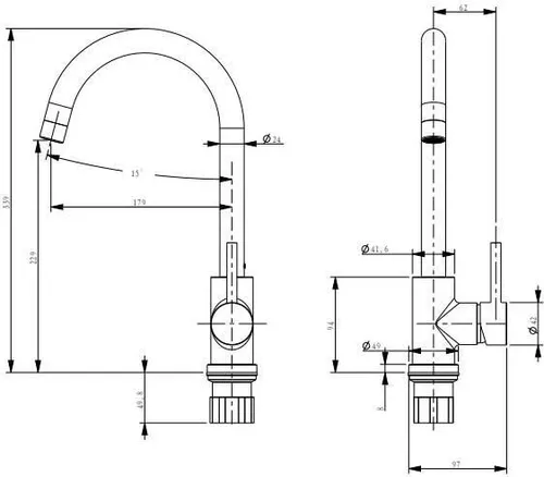 купить Смеситель кухонный SanDonna Solo Crom в Кишинёве 