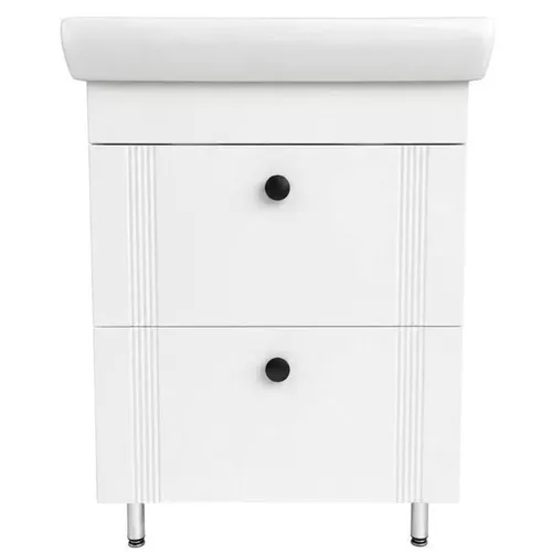 купить Шкаф под умывальник Mashtab 22275 Palma (ML) cu 2 sertare 650x470x850 Alb mat в Кишинёве 