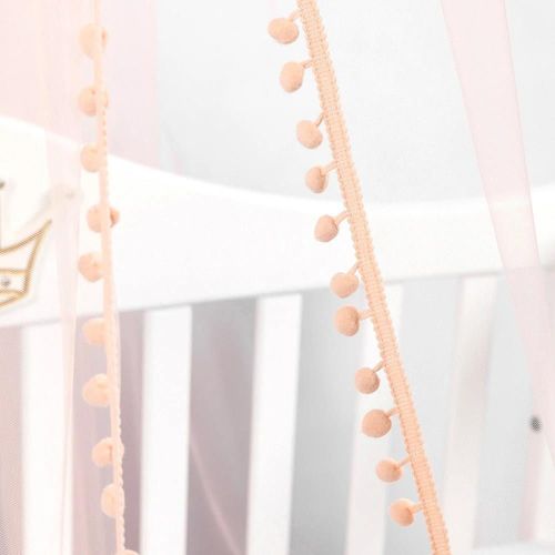 купить Кроватка PernaMea Baldachin Premium Pompom Pudra (PM.101301/2) в Кишинёве 