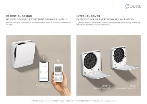 cumpără Recuperator O'ERRE Ghost Active, 25dB, 60m3/h, D.160, 93% în Chișinău 