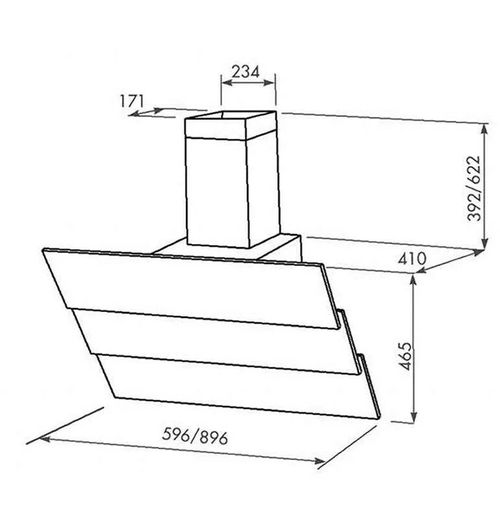 купить Вытяжка Tornado Megas 1200(60) WH LED в Кишинёве 