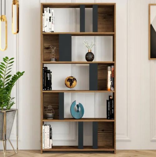 купить Офисный стеллаж Trendy Lima, Nuc, Antracit 90x180x20cm, raft de carti в Кишинёве 