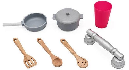 cumpără Bucătărie și veselă de jucărie Richi (63253) Bucatarie din lemn pentru fetite, cu sunete si lumini în Chișinău 