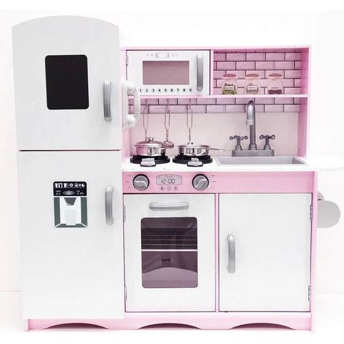 cumpără Bucătărie și veselă de jucărie Richi (63277) Bucatarie din lemn pentru fetite, cu sunete si lumini în Chișinău 