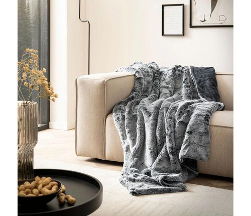 cumpără Cuvertură Bugatti fashion 3885/800 Fur blanket bugatti 150х200 Grey în Chișinău 