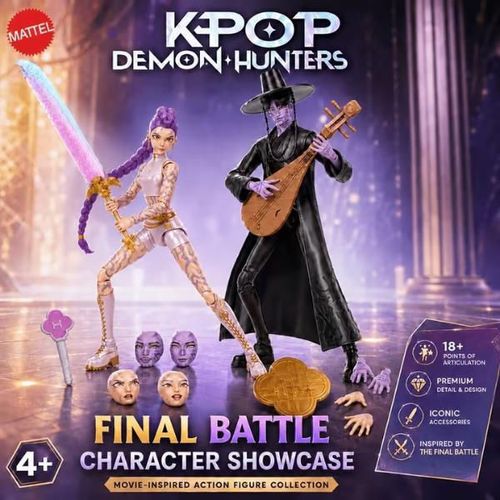 купить Фигурка героя Mattel JRY40 Set figurine Vânătorii de demoni „Rumi și Jinu: Bătălia finală”, 2 buc. в Кишинёве 