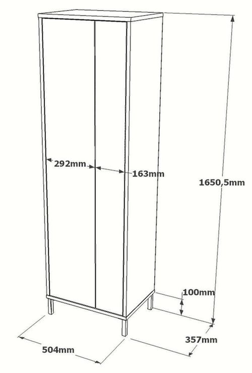 купить Шкаф-пенал Trendy DY1-WK 50x165x35cm, multifunctionala (GTR006714) в Кишинёве 