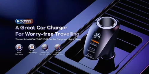 купить Зарядное устройство для автомобиля Remax RCC339 88W PD+QC Black в Кишинёве 