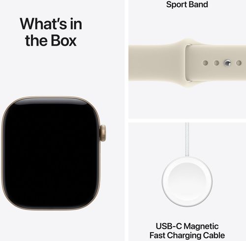 cumpără Ceas inteligent Apple Watch Series 12 GPS 42mm Light Gold Aluminium Case with Sand Sport Band M/L MJEE4 în Chișinău 
