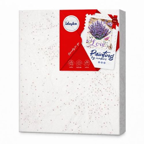 купить Картина по номерам Ideyka KHO5175 40x40cm Eco, Lavanda in plic в Кишинёве 