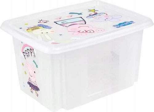 cumpără Cutie depozitare Keeeper Peppa Pig Transparent (12236001) 15L для игрушек în Chișinău 