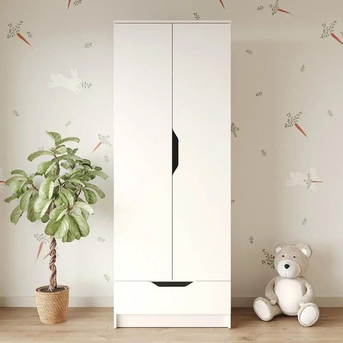 cumpără Dulap pentru copii MebelStar LILU 2D1S 80x50x210 White (MBS-1317) în Chișinău 