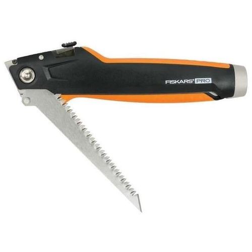 купить Нож строительный Fiskars retractabil cu fierastrau pt rigips (1027226) в Кишинёве 