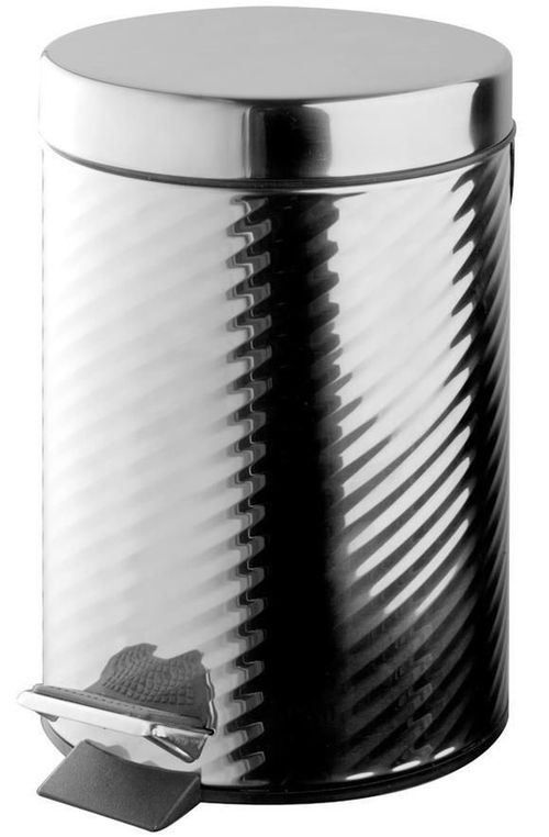 купить Урна для мусора Bisk 04914 cu pedala 3L, TWIST crom в Кишинёве 