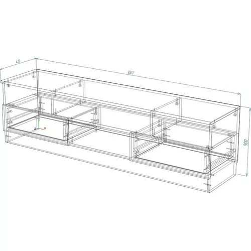 купить Тумба напольная для TV Smartex (16366) Т6 180cm TV Ivory+Stejar Deschis в Кишинёве 