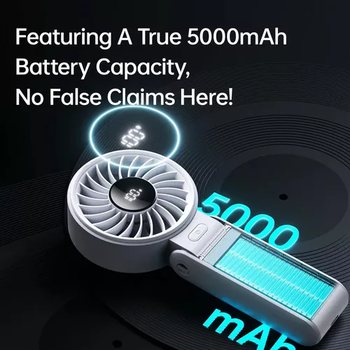 cumpără Ventilator portativ JisuLife Life7S, 3.5-19h, 5000mAh, 5 viteze, Gri deschis în Chișinău 