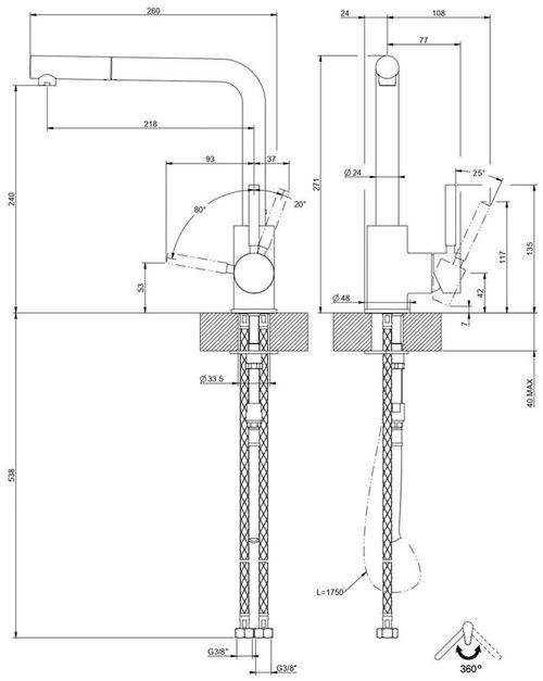 cumpără Bateria bucătărie Gessi 17169-031 Neutron Chrome în Chișinău 