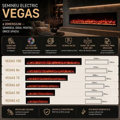cumpără Șemineu electric ArtFlame Vegas 84 în Chișinău 