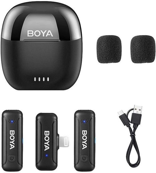 купить Микрофон Boya BY-WM3T-D2, Lightning Jack, Black в Кишинёве 