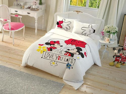 cumpără Lenjerie de pat pentru copii Tac Disney Minnie&Mickey Double (60212083) în Chișinău 