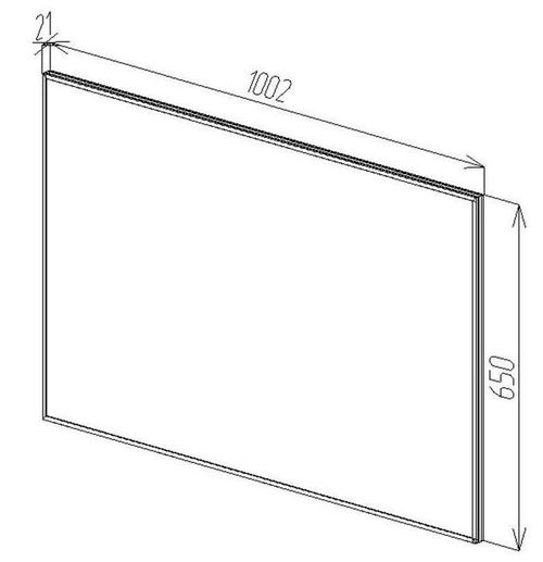 купить Зеркало для ванной Bayro Modern 1000x650 З антрацит в Кишинёве 