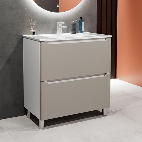 купить Шкаф под умывальник Bayro Bergamo под столешницу / под умывальник Allegro 800 light grey в Кишинёве 