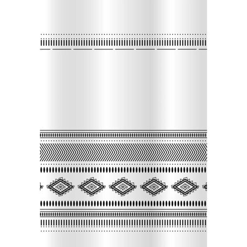 купить Занавеска для ванной Bisk 08178 TXT ETNO, alb/negru, 180x200 в Кишинёве 