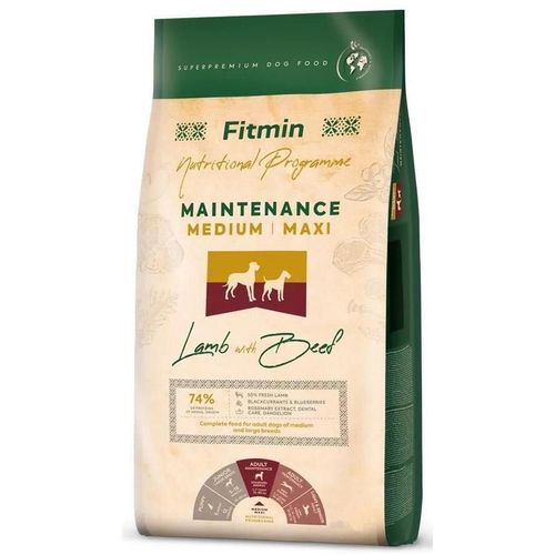 купить Корм для питомцев Fitmin Dog medium maxi maintenance lamb&beef 2.5 kg в Кишинёве 