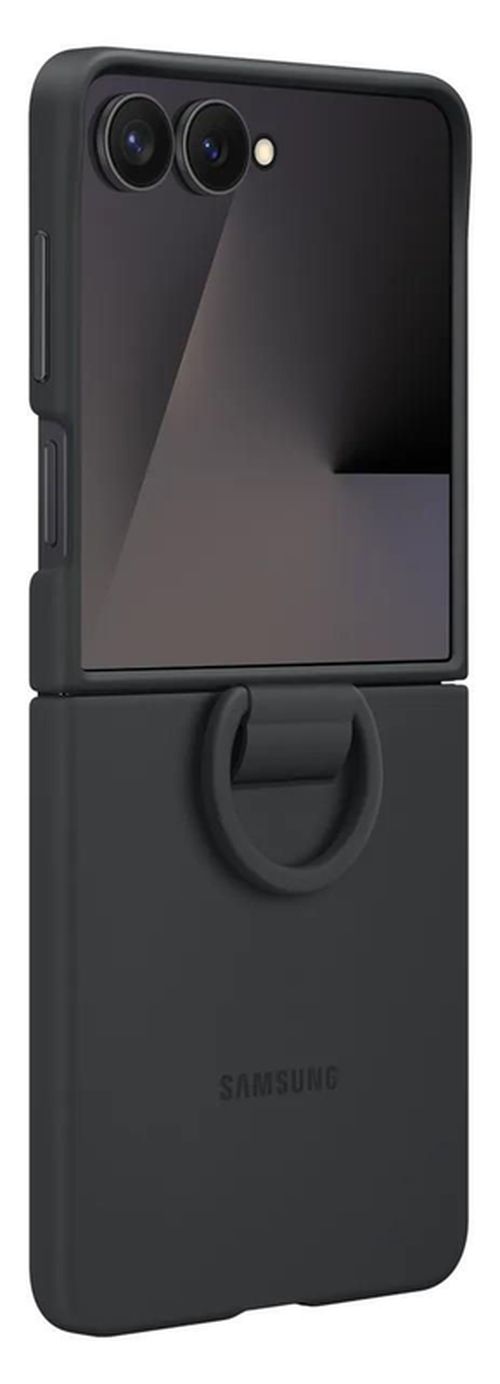 купить Чехол для смартфона Samsung EF-PF766 Flip7 Ring Case (Silicone) Black в Кишинёве 