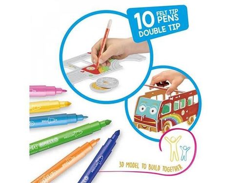 cumpără Set de creație Carioca 56977 Set creativ Create&Color 3Dpuzzle Otto Van cu carioci 10 buc în Chișinău 