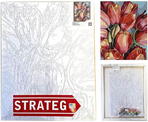 cumpără Tablou pe numere Strateg 57258 Lalele 40x50cm în Chișinău 