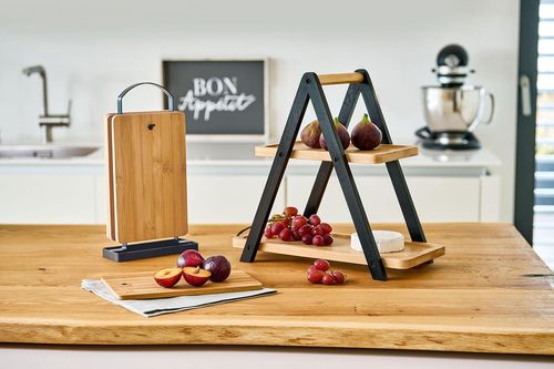 купить Доска разделочная Zeller 25353 Suport pentru tocatoare din lemn Set 5 piese в Кишинёве 