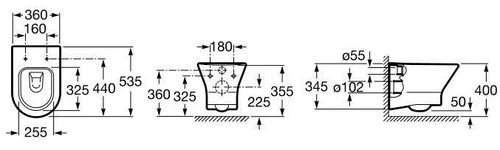cumpără Vas WC Roca Nexo Rimless A34664L000 în Chișinău 