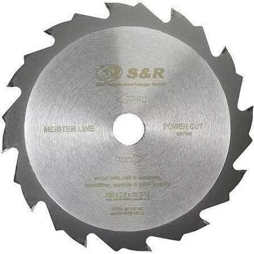 купить Диск отрезной S&R 241012160 Диск по дереву 160x20(16)x2,6 мм (12 зубцов) в Кишинёве 