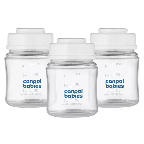 cumpără Cană cu pai Canpol 35/235 Набор бутылочек для хранения молока 3* 120 мл în Chișinău 