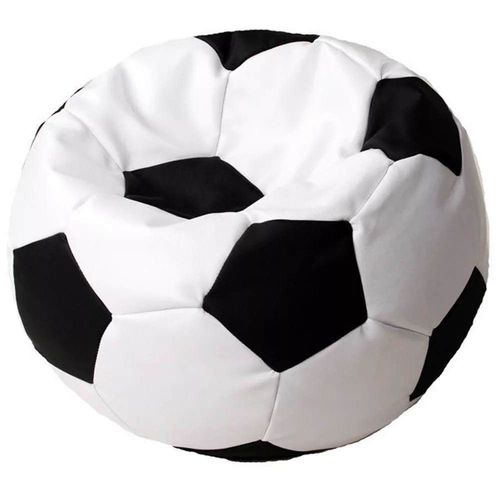 купить Кресло-мешок BeanBag BM6015, Mяч из экокожи Ares, L, белый с черным в Кишинёве 